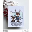 MINI ODDBALL AND HIS REINDEER RUBBER STAMP